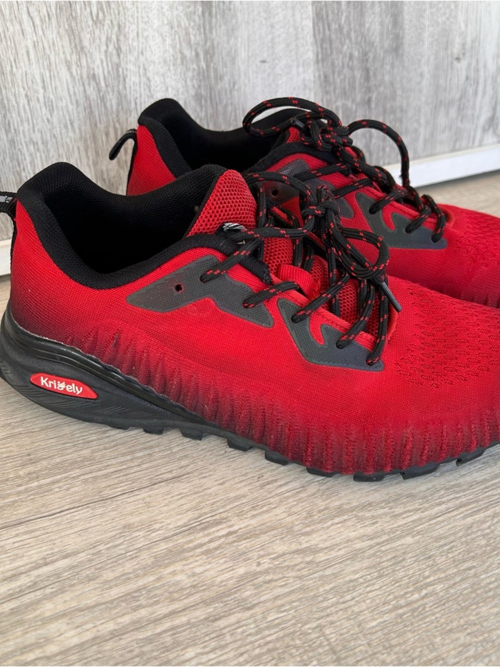 Kricely Men's Trail Running Shoes Men’s 7 Red | Outdoors Nature Gorpcore